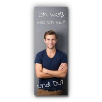 Banner-Display "Ich weiß was ich will"