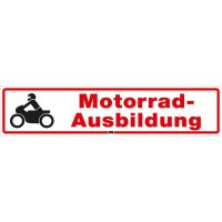 Magnetschild "MOTORRAD-AUSBILDUNG" mit Kradsymbol